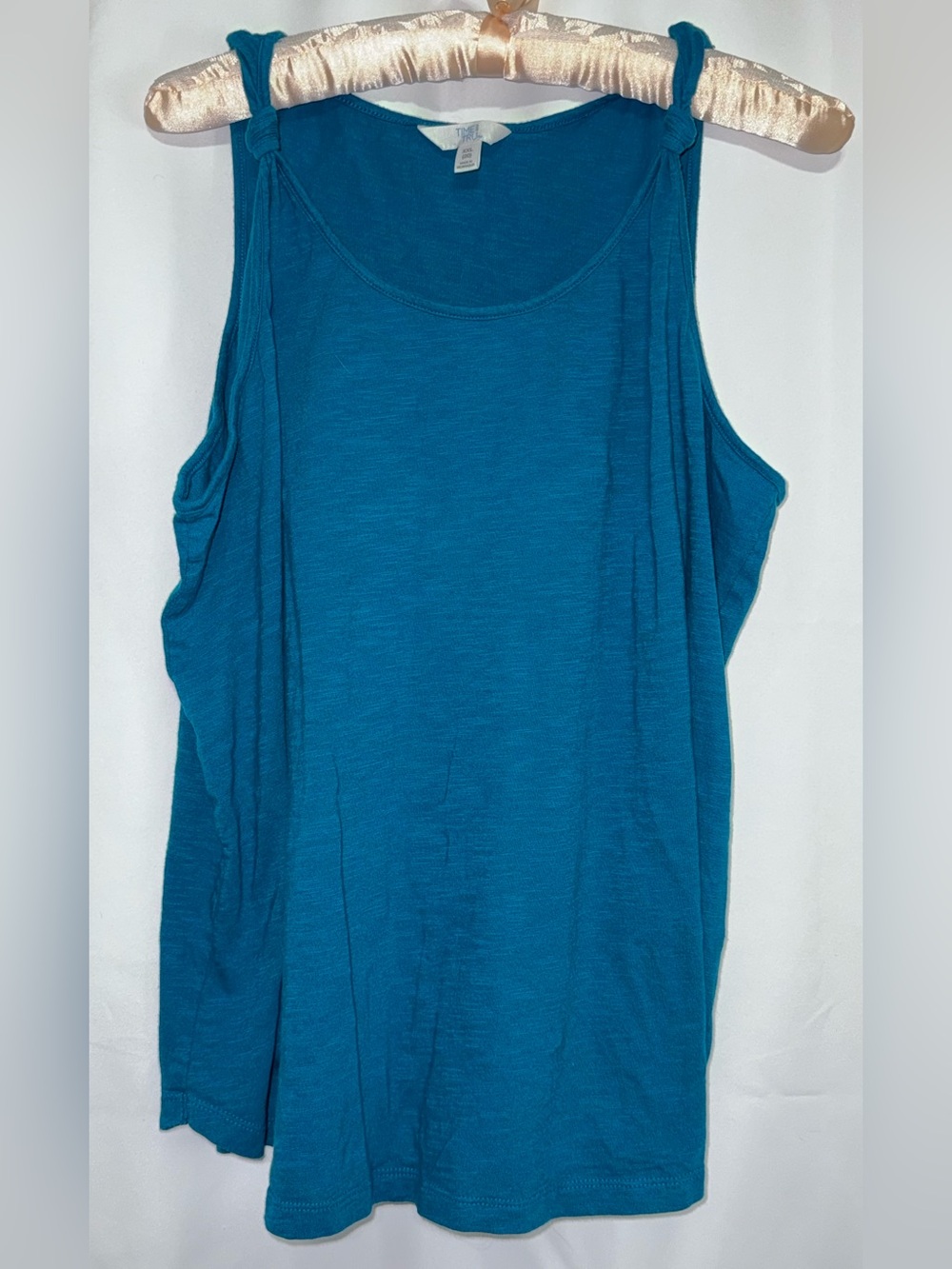 Time & Tru Women’s Plus XXL (20) Turquoise Scoop-Neck Tank Top